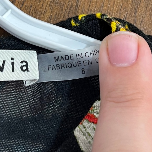 Alice + Olivia Womens Delora Dress 8 Fitted Crewneck Midi Multicolor Stretch - Picture 6 of 8